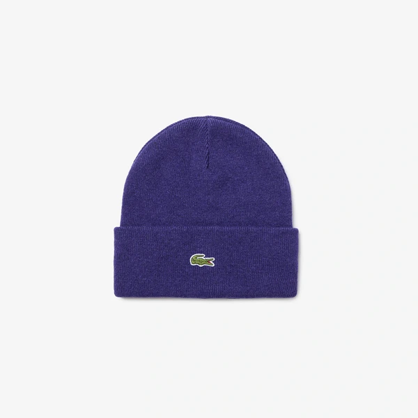 Шапка Lacoste в рубчик, фиолетовый, арт. RB9825