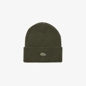 Шапка Lacoste в рубчик, хаки, арт. RB9825