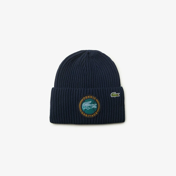 Вязаная шапка Lacoste, синий, арт. RB2605