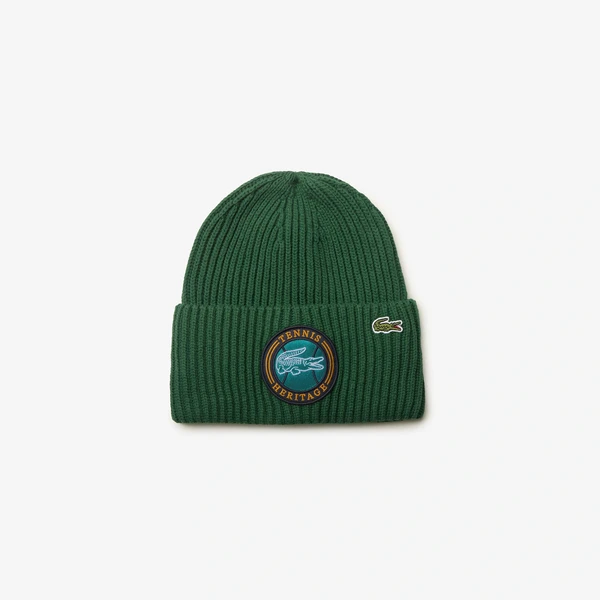 Вязаная шапка Lacoste, зеленый, арт. RB2605