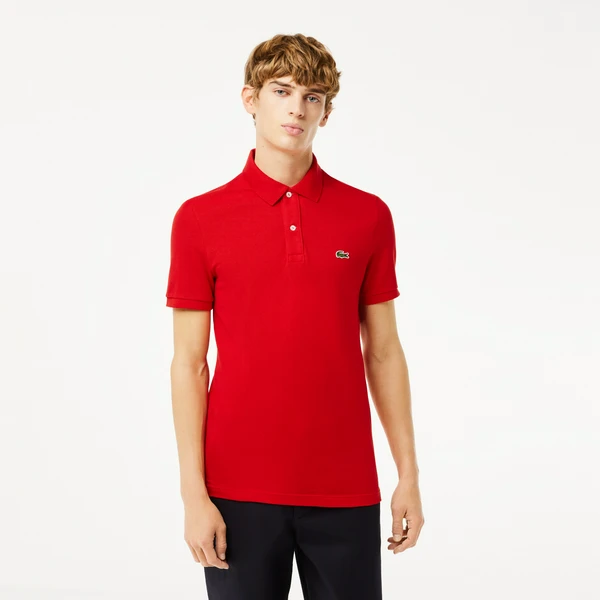 Мужское поло Lacoste L.12.12 Slim Fit, красный, арт. PH4012