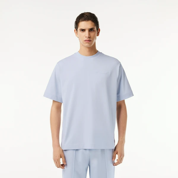Мужская хлопковая футболка Lacoste, голубой, арт. TH7537