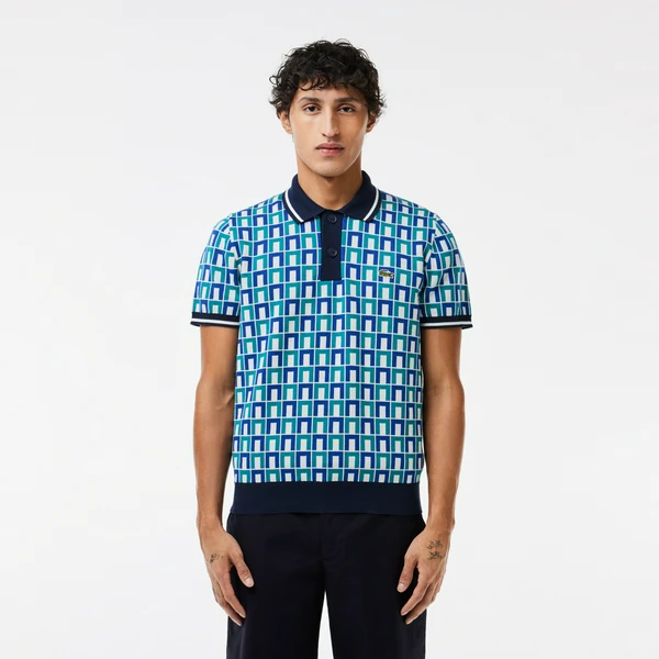 Мужское трикотажное поло Lacoste, разноцветный, арт. AH7672