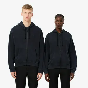 Толстовка Lacoste Loose Fit Unisex с эффектом стирки, черный, арт. SH2830