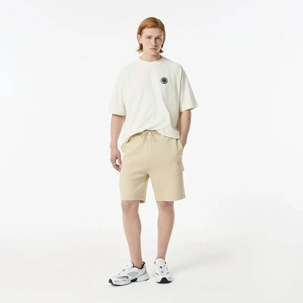 Мужские шорты Lacoste из эластичного хлопка, бежевый, арт. GH0507