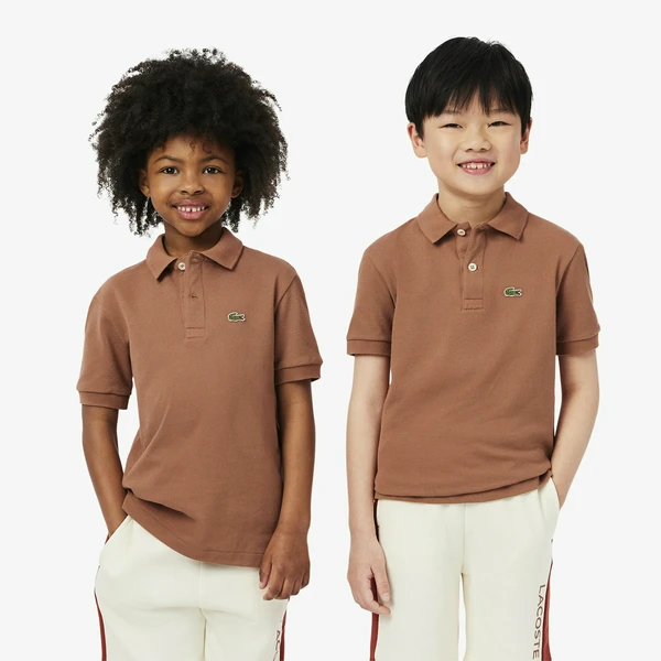 Детское поло Lacoste, коричневый, арт. PJ2909