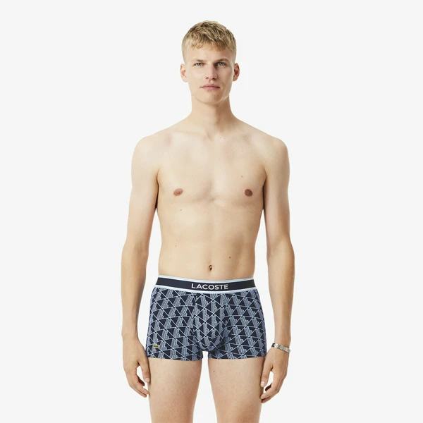 Набор мужского нижнего белья Lacoste с монограммой, синий, арт. 5H4970