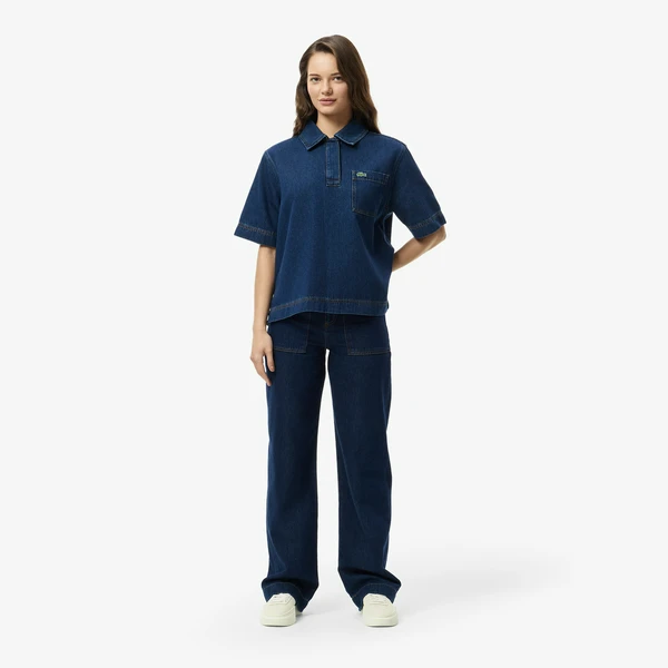 Женские прямые джинсы Lacoste, синий, арт. HF2632