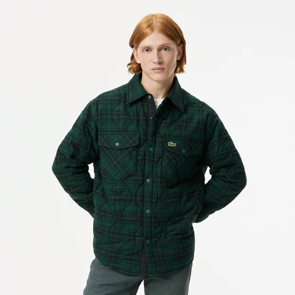 Стеганая рубашка Lacoste, зеленый, арт. CH2626