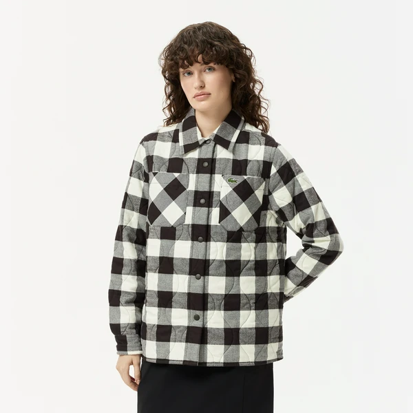 Женская стеганая рубашка Lacoste, коричневый, арт. CF2610