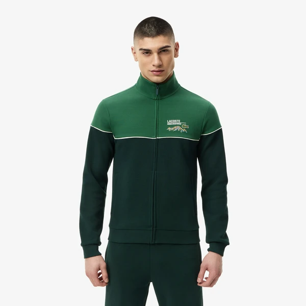 Мужской хлопковый свитшот Lacoste, зеленый, арт. SH2623
