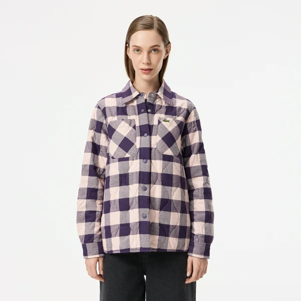 Женская стеганая рубашка Lacoste, фиолетовый, арт. CF2610