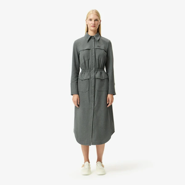 Платье Lacoste классического кроя, серый, арт. EF2604