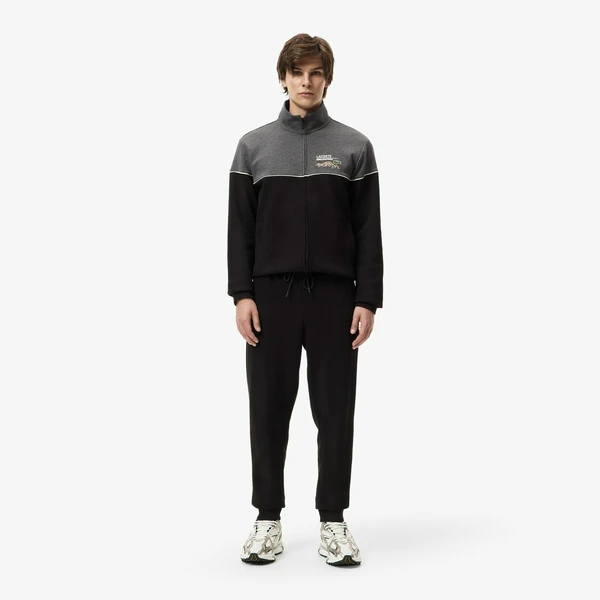Мужские спортивные брюки Lacoste приталенного кроя, черный, арт. XH2623