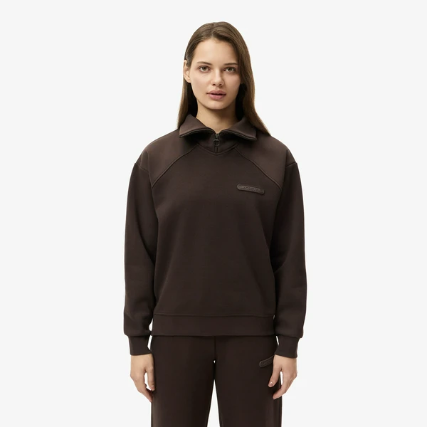 Женская толстовка Lacoste Regular Fit на молнии, коричневый, арт. SF2404