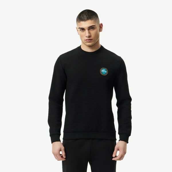 Мужской лонгслив Lacoste Tennis Heritage, черный, арт. TH2633