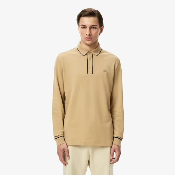 Поло с длинным рукавом Lacoste, бежевый, арт. PH8184R