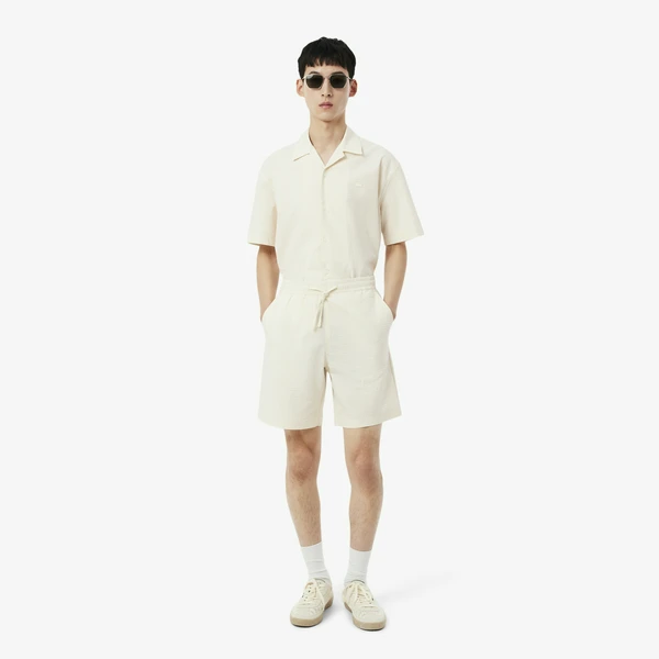 Шорты Lacoste из сирсакера, белый, арт. GH1977