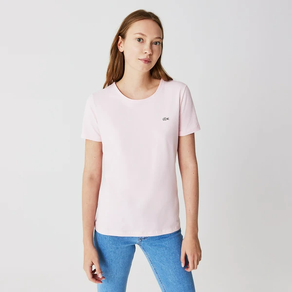 Женская футболка Lacoste Slim Fit, розовый, арт. TF0998