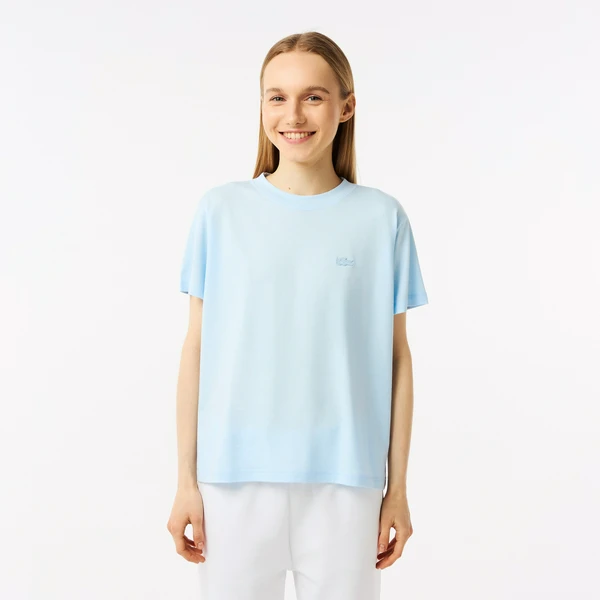 Женская футболка Lacoste SPORT из органического хлопка, голубой, арт. TF0404