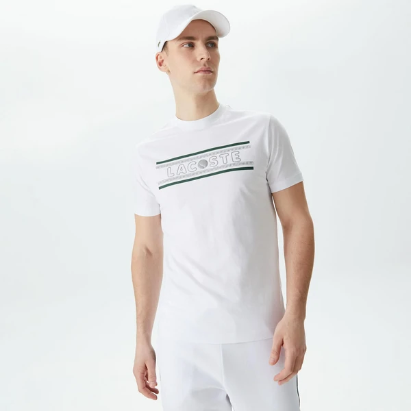 Мужская футболка Lacoste из хлопка, белый, арт. TH0401