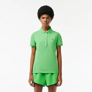 Женское поло Lacoste Slim Fit из эластичного хлопка, зеленый, арт. PF5462