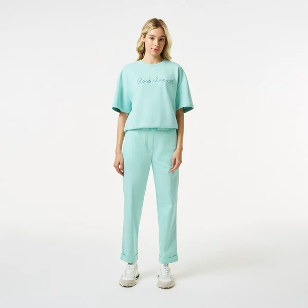 Женские брюки Lacoste Regular Fit с регулируемым поясом, зеленый, арт. HF0401