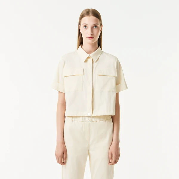 Женская лёгкая рубашка Lacoste, белый, арт. CF0401