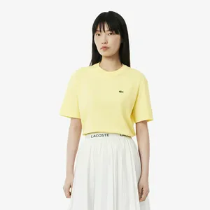 Женская футболка Lacoste Loose Fit из мягкого хлопка, желтый, арт. TF7215