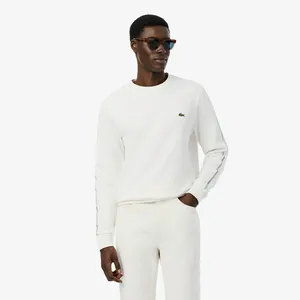 Мужской флисовый свитшот Lacoste, белый, арт. SH0891