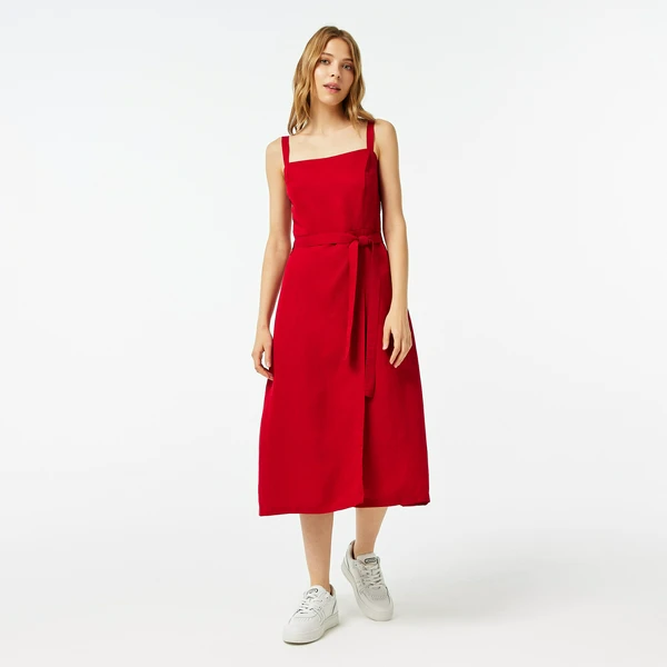 Женское платье Lacoste прямой посадки, красный, арт. EF0221