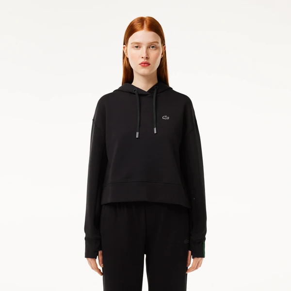Женская толстовка Lacoste Loose Fit с капюшоном, черный, арт. SF0281