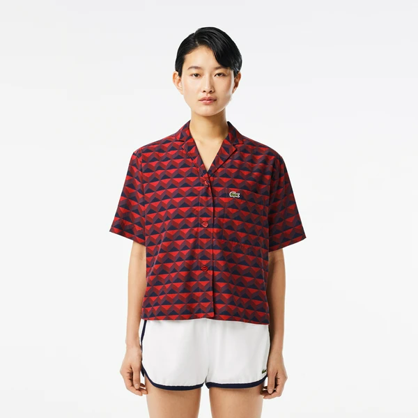 Женская рубашка Lacoste OVERSIZED, красный, арт. CF6910