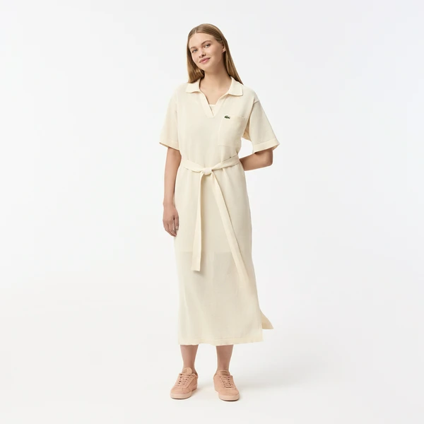Платье Lacoste из хлопка, белый, арт. EF0501R