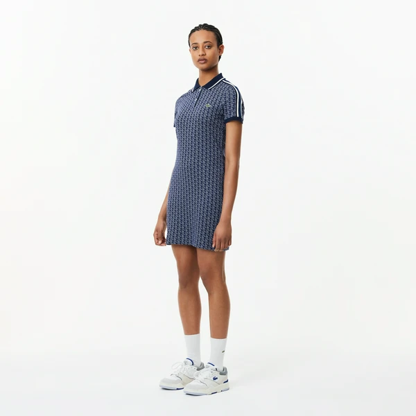 Женское платье-поло Lacoste Slim Fit, синий, арт. EF1676