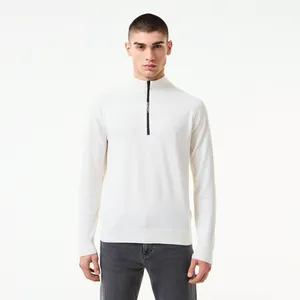 Мужской свитер Lacoste из шерсти и хлопка, белый, арт. AH2517