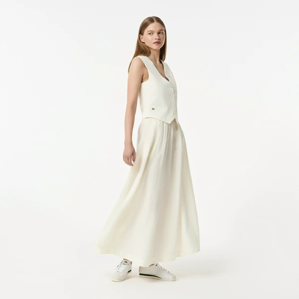 Длинная юбка Lacoste, белый, арт. JF0509