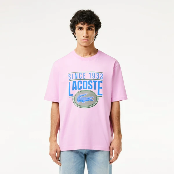 Мужская футболка Lacoste Regular Fit, розовый, арт. TH7315
