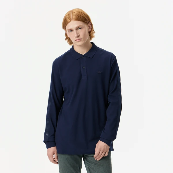 Мужская хлопковая рубашка-поло Lacoste, синий, арт. PH2615