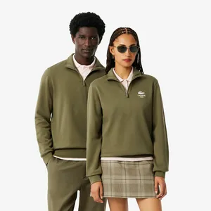 Свитшот Lacoste Unisex с застежкой-молнией с высоким воротом, хаки, арт. SH2735
