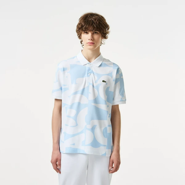 Мужское хлопковое поло Lacoste, голубой, арт. PH0401