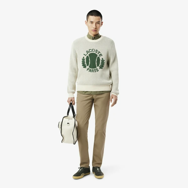 Мужские брюки-чинос Lacoste из эластичного хлопка, бежевый, арт. HH3463