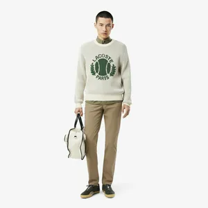 Мужские брюки-чинос Lacoste из эластичного хлопка, бежевый, арт. HH3463