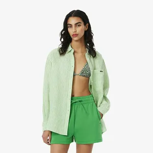 Женская рубашка Lacoste из льна, белый, арт. CF0054