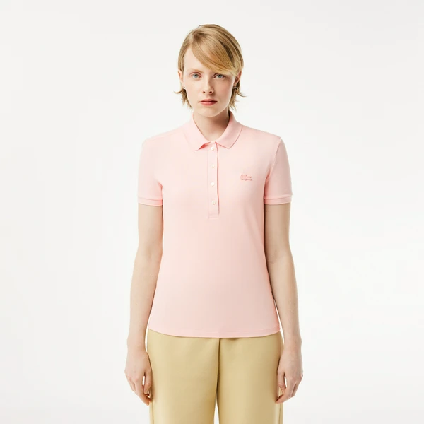 Женское поло Lacoste Slim Fit из эластичного хлопка, розовый, арт. PF5462