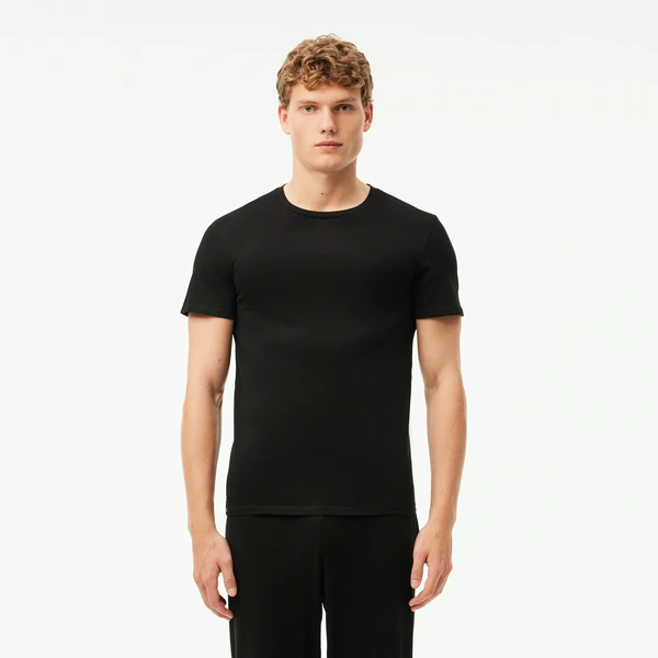 Набор мужских домашних футболок Lacoste Crew Neck, черный, арт. TH3321