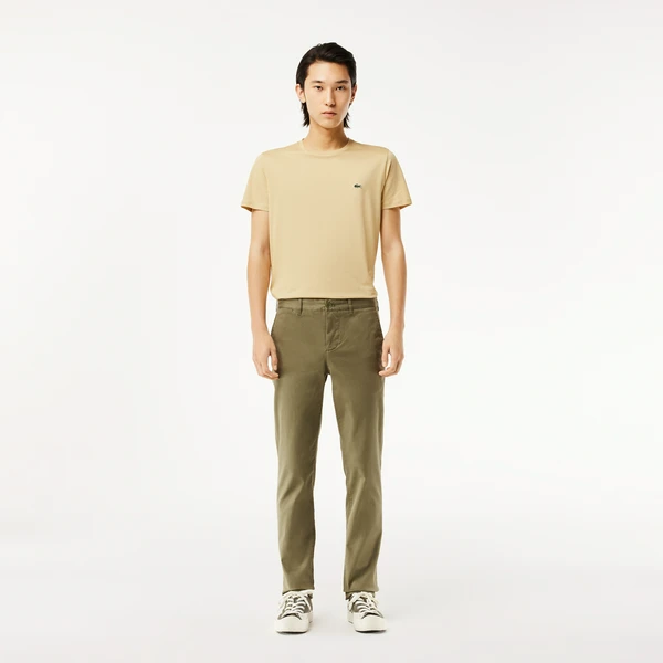 Мужские брюки-чинос Lacoste Slim Fit из хлопка, коричневый, арт. HH2661