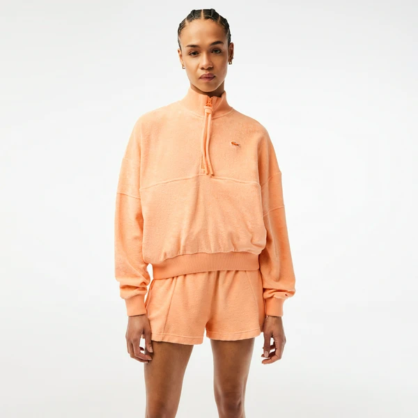 Женская толстовка Lacoste на молнии, оранжевый, арт. SF6385