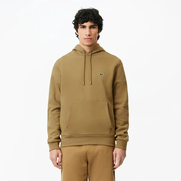 Мужская толстовка Lacoste Classic Fit с флисом, коричневый, арт. SH9623