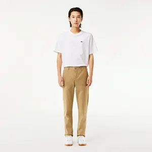 Мужские брюки-чинос Lacoste Slim Fit из хлопка, бежевый, арт. HH2661